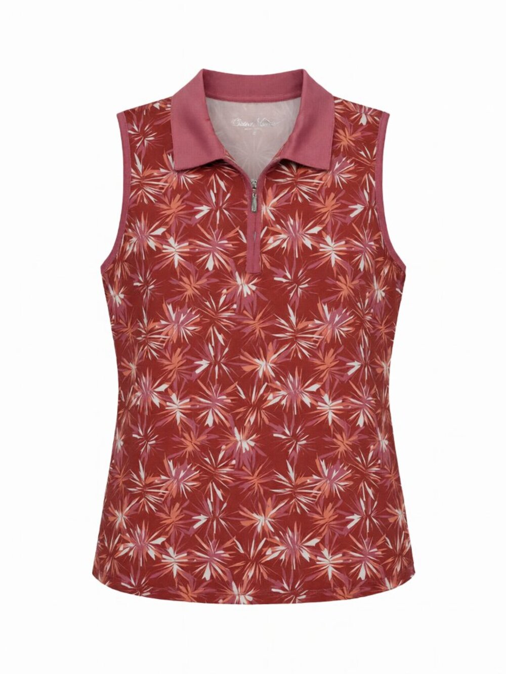 Court Haley Pink Red Sleeveless Golf Top S